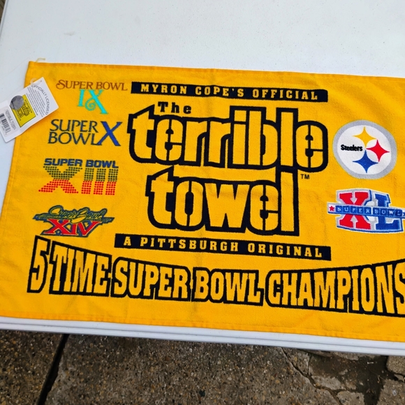 NFL Yellow Terrible Towel - Super Bowl Champions - Picture 1 of 2